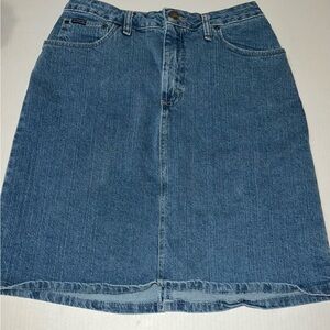 Riders By Lee Denim Skirt Size 8M Blue 21”long Pencil Skirt